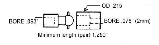 Grandt Line 7010 3/32" Bore Delrin U-Joint (Pack of 2)