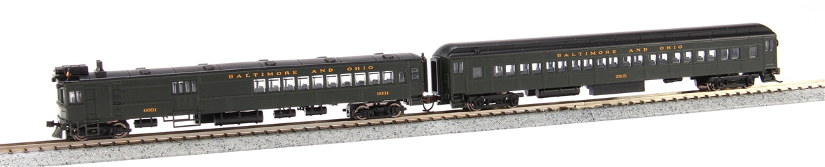 Bachmann 81466 N Baltimore and Ohio EMC Electric Doodlebug & Trailer Coach (DCC) LN/Box