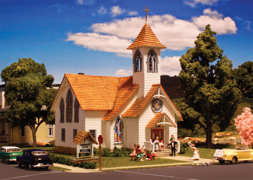 Woodland Scenics BR5041 HO Built-&-Ready Community Church Building