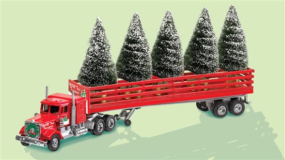 Lionel 6-24204 O Gauge Christmas Tractor Trailer with 5 Trees LN/Box