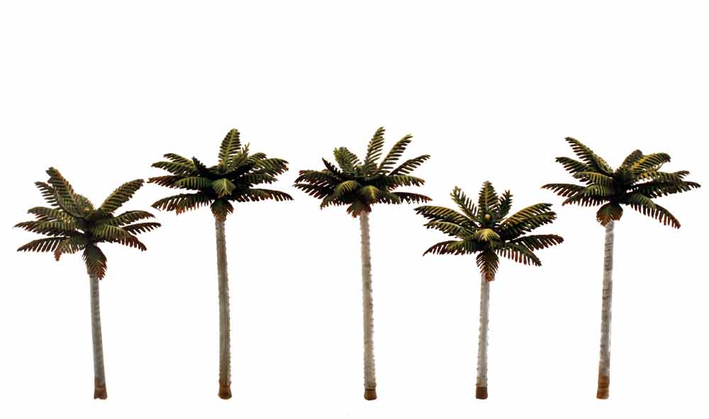 Woodland Scenics TR3597 3" - 3.75" Ready-Made Classic Palm Trees (Pack of 5)
