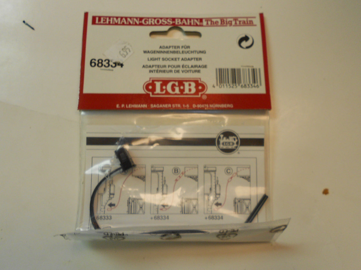 LGB 68334 G Scale Light Socket Adapter Cable with Plugs