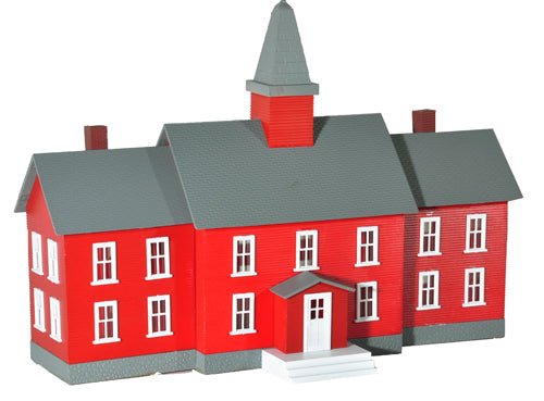 Model Power 783 HO Little Red School House Assembled Lighted W/2 Figures