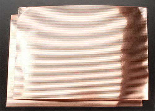 K&S 16142 O .003" x 5" x 7" .030" Spacing Corrugated Copper Sheet (Pack of 2)