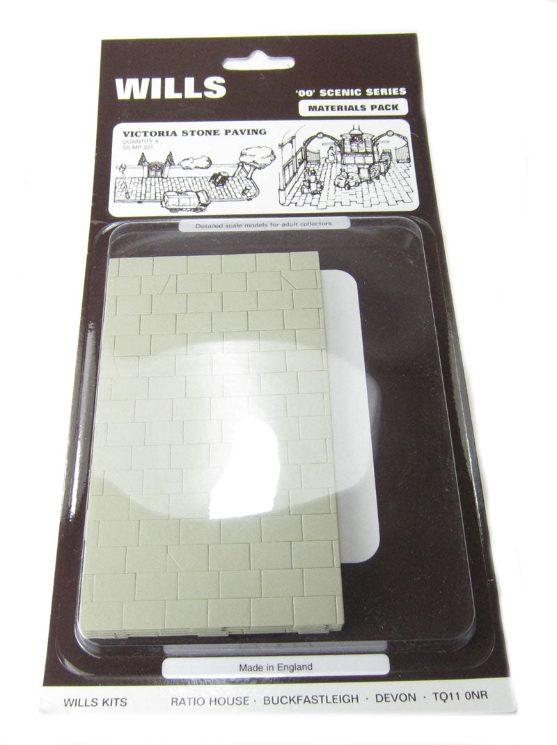 Wills Kits SSMP221 OO/HO Victoria Stone Paving Sheet (Pack of 4)