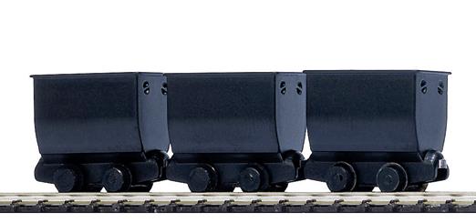 Busch 5021 HO Scale Black Tipper Wagons #2 (Set of 3)