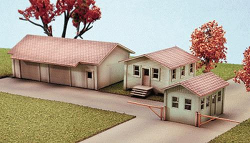 Micro-Trains 79990926 Z Military Shop/Office/Gate Structure Laser Building Kit