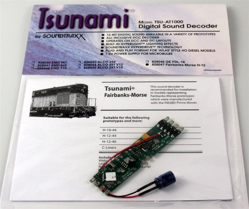 SoundTraxx 828047 Tsunami TSU-AT1000 1-Amp Digital Sound Control Fairbanks-Morse