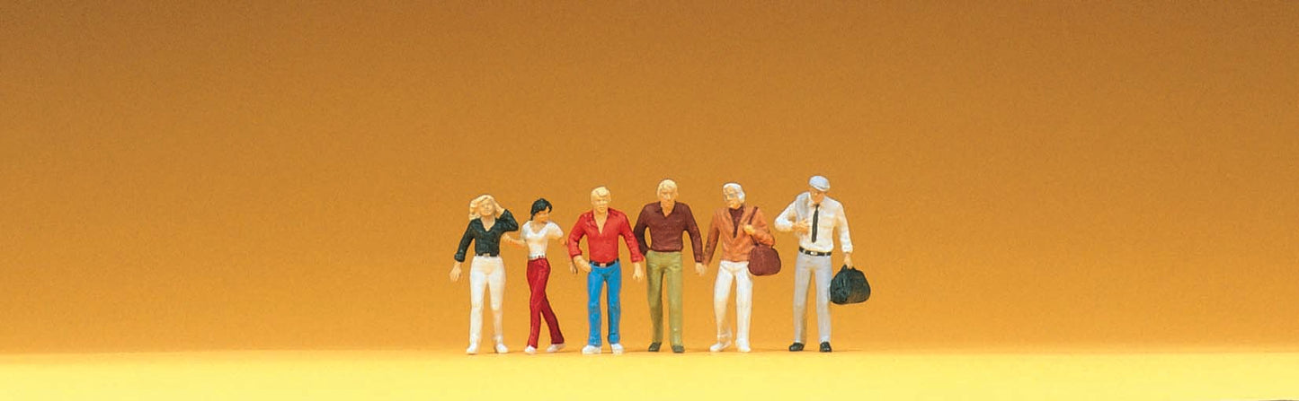 Preiser 74001 1:100 Walking People Figures (Set of 6)