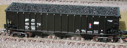 Bluford Shops 14141 N Scale Penn Central Rib Side 3-Bay Hopper #459837