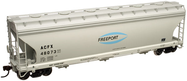 Atlas 20001409 HO ACF 4650 3-Bay Centerflow Hopper,Freeport#48073