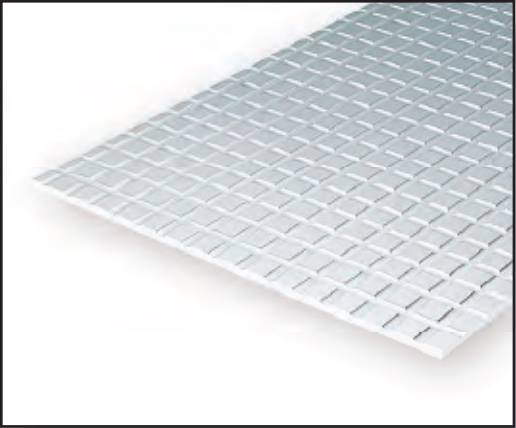 Evergreen Scale Models 14505 .040" x 12" x 24" x 1/4" Polystyrene Square Tile