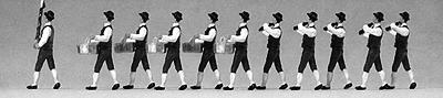 Preiser 24602 HO Bavarian Band Figures with Drum (Set of 12)