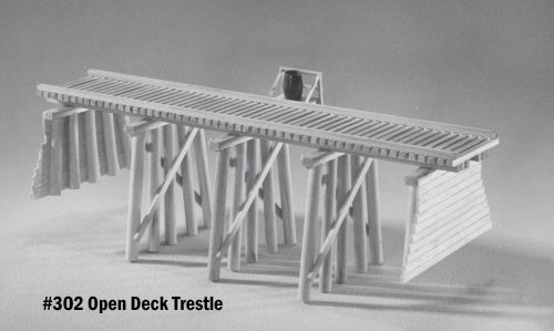 Campbell Scale Models 302 HO 50' Open Deck Pile Trestle Kit