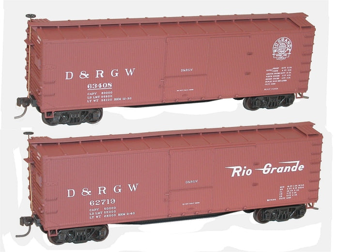 Accurail 1219 HO Scale Denver and Rio Grande Western 40' USRA Double Door Boxcar
