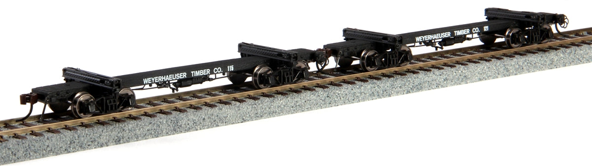 Rivarossi HR6209 HO Weyerhaeuser Timber Skeleton Log Car (Set of 2)