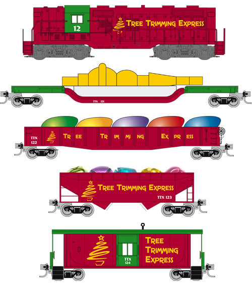 Micro-Trains 99421040 Tree Trimming Express Z Gauge Train Set (Set of 5) LN/Box