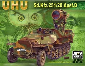 AFV Club AF35116 1:35 UHU SdKfz 251:20 Ausf D Infrared Searchlight Carrier Kit