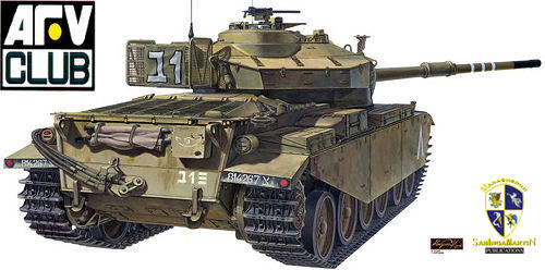 AFV Club AF35124 1:35 IDF Centurion Shot Kal 1973 Main Battle Military Tank Kit