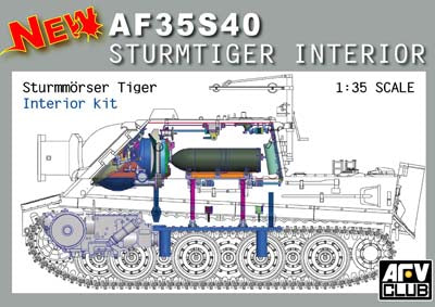 AFV Club AF35S40 1:35 Sturmtiger Interior Conversion Plastic Model Kit