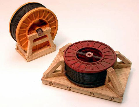 Chooch Enterprises 7270 1:87 Steel Ribbed Cable Reel Load Large 2-Piece Set Set