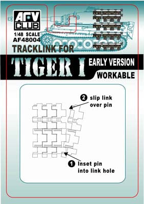 AFV Club AF48004 1:48 Tiger I Early Version Workable Track Links