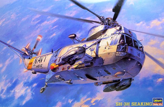 Hasegawa 07201 1:48 Sikorsky SH-3H Sea King Military Aircraft Helicopter Kit