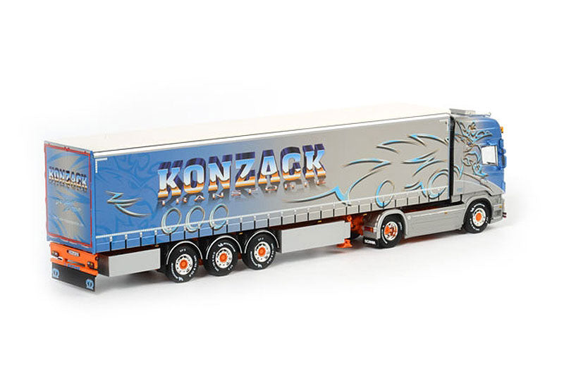 WSI 01-1222 1:50 Konzack Scania R6 Topline 4x2 Tractor w/Curtainside Trailer