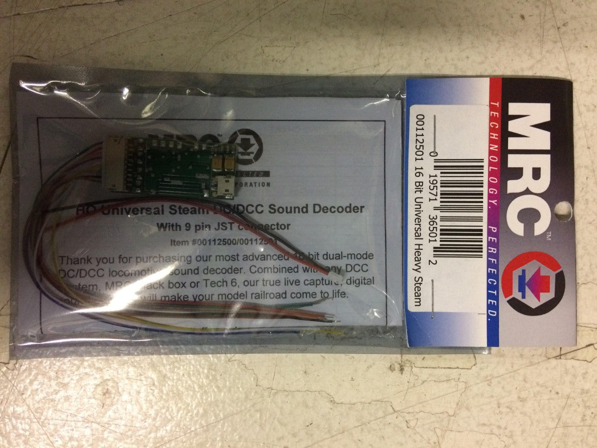MRC 112501 Universal Heavy Steam Locomotive DC/DCC Sound Decoder (No Speaker)
