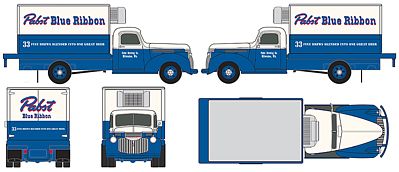 Classic Metal Works 30390 HO Mini Metals Pabst Ribbon 41-46 Chevy Delivery Truck