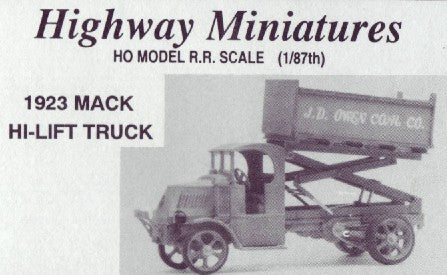Jordan Products 360-227 1923 Mack Chain-Drive AC Bulldog Hi-Lift Coal Dum Kit