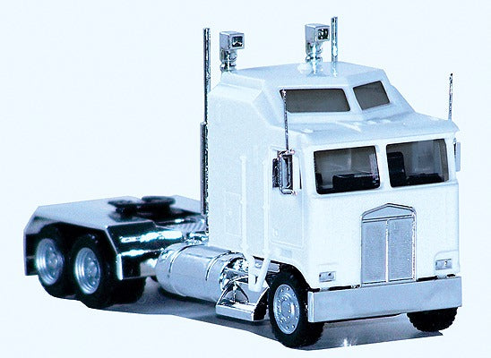 Herpa 35259 HO K100 Semi Tractor with 1-Bar Grille & Extra-Long Chassis - White