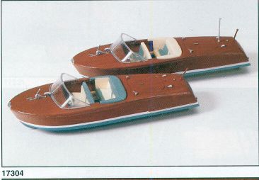 Preiser 17304 HO Motorboat Plastic Model Kit (Set of 2)