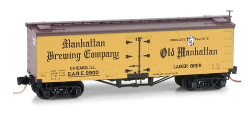 Micro-Trains 05800190 N Manhattan Brewing Co 36' Wood Sheathed Ice Reefer #9900