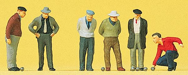 Preiser 10508 HO Lawn Bowling Players Figures (Set of 6)