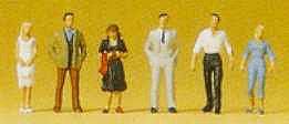 Preiser 79032 N Standing Passers-by Figures (Set of 6)