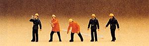 Preiser 79118 N Firemen Figures with Accessories (Set of 5)