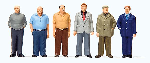 Preiser 68216 1:50 Standing Men Figures (Set of 6)