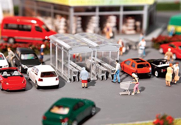 Faller 180606 HO Modern Shopping Cart Shelter Kit