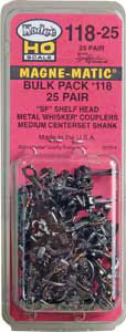 Kadee 11825 HO #118 SF Shelf Whisker® Scale Knuckle Couplers Kit