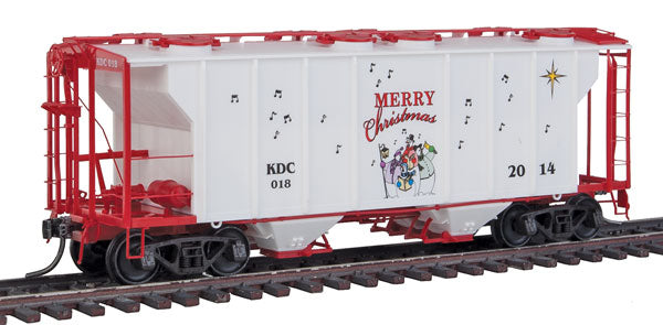 Kadee 6918 HO Scale 2014 Christmas PS-2 2-Bay Covered Hopper Car #018