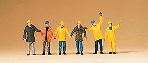 Preiser 88537 Z Workers with Protective Clothing Figures (Set of 6)