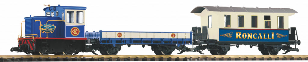 Piko 37154 Circus Roncalli Battery Powered G Gauge Diesel Starter Train Set