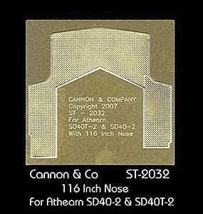 Cannon 2032 HO Athearn SD40T-2 & SD40-2 w/116" Nose Safety Tread Kit