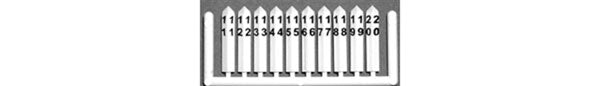 Tichy 8184 HO Milepost Markers Numbers 1-50 White&Black Printing Concrete