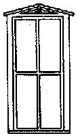 Grandt Line 5014 HO 36? x 87? Durango Station 4-Pane Window (Pack of 8)
