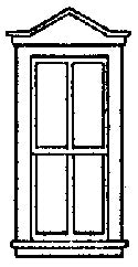 Grandt Line 5220 HO 30" x 88" Triangle Pediment Double-Hung Windows (Pack of 8)