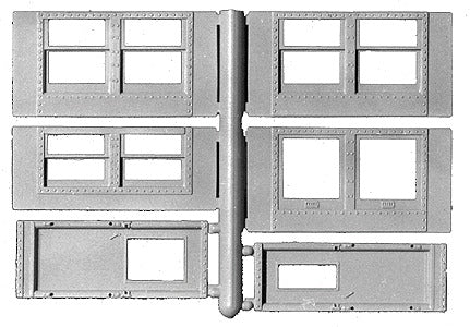New England Rail Service 212 HO Diner Windows & Service Door