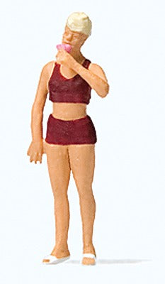 Preiser 28163 HO Woman Eating Ice Cream Figure