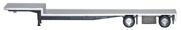 Herpa 005455 1:87 48' Spread-Axle Drop-Deck Trailer - Assembled Silver